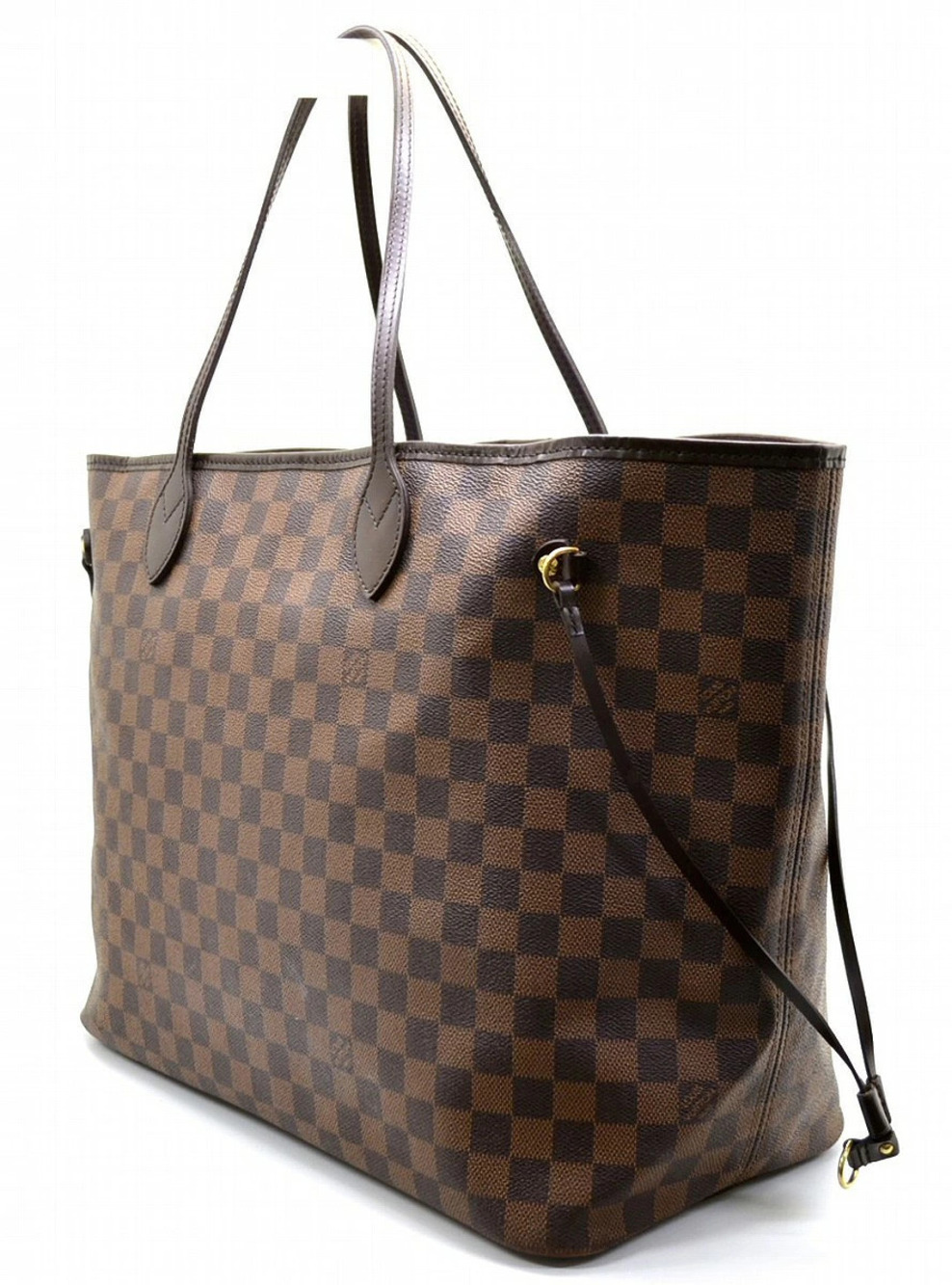 Louis Vuitton Tote Neverfull Damier Shoulder Bag Brown